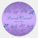 Search for purple and blue wedding stickers Violet