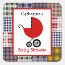 Search for red plaid stickers Baby shower