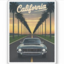 Search for venice beach california stickers Retro sunset