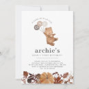 Search for bear 1st birthday invitations First birthday boy
