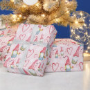 Search for love wrapping paper Snowflakes