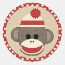 Search for boy monkey stickers Red