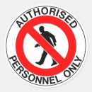 Search for restrictions stickers Authorized personnel only