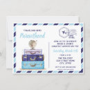 Recherche de travel baby shower invitations Bleu