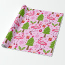 Search for pink flamingo christmas wrapping paper Xmas