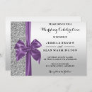 Search for purple black silver wedding invitations Couple