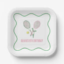 Recherche de anniversaire tennis assiettes Rose