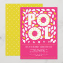 Search for pink pool party invitations Modern