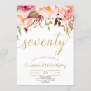 Search for womens 70th birthday invitations Elegant