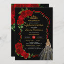 Search for black gold quinceanera invitations Roses