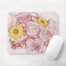 Recherche de contour tapis souris Fleurs