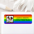 Search for rainbow stripes return address labels Lesbian