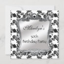 Search for womans 75th birthday invitations Black