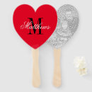 Search for heart shaped hand fans Red