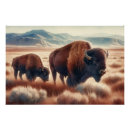 Recherche de bison posters Aquarelle