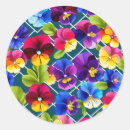 Search for pansy flowers stickers Colourful