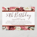 Search for burgundy 50th birthday invitations Pink