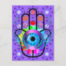 Recherche de hamsa cartes postales Bleu