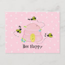 Recherche de abeille heureuse cartes postales Mignon