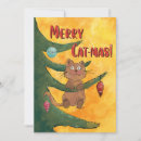 Search for funny drawing christmas cards Cat
