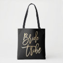 Search for bride tribe tote bags Black