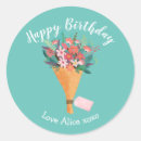 Search for small bouquet stickers Happy birthday