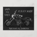 Search for motorcycle save the dates Black