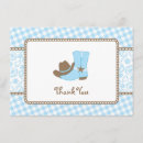 Search for cowboy baby shower thank you cards Blue