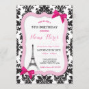 Search for damask birthday invitations Paris