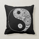 Search for yin yang pillows Black and white
