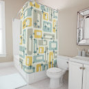 Search for yellow and grey shower curtains Retro