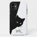Recherche de chat noir et blanc iphone coques Chaton
