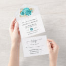Search for aqua blue floral wedding invitations Elegant