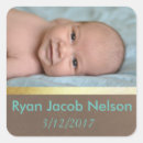 Search for birth announcement stickers Blue