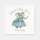 Search for girl elephant baby shower napkins Modern
