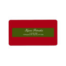 Search for red and green return address labels White