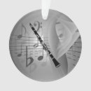 Search for music teacher ornaments Black and white