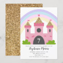 Search for castle birthday invitations Gold glitter