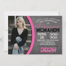 Search for hot pink graduation invitations Black