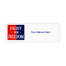 Search for freedom return address labels Red white and blue