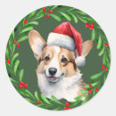 Search for corgi christmas stickers Pembroke welsh corgi