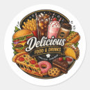 Search for hamburger and fries stickers Hot dog