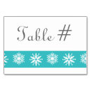 Search for snowflake table cards Turquoise