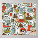 Recherche de monstres mignons posters Dessin animé