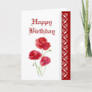 Search for red poppy birthday cards Garden