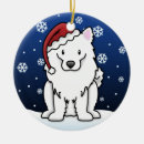 Search for american eskimo dog ornaments Xmas