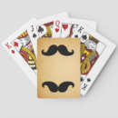 Search for funny moustache playing cards Black