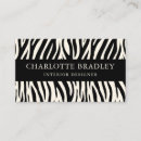 Recherche de animal print business cards Zèbre
