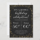 Search for adult joint party invitations Black and gold