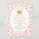 Search for pink gold pumpkin baby shower invitations Little